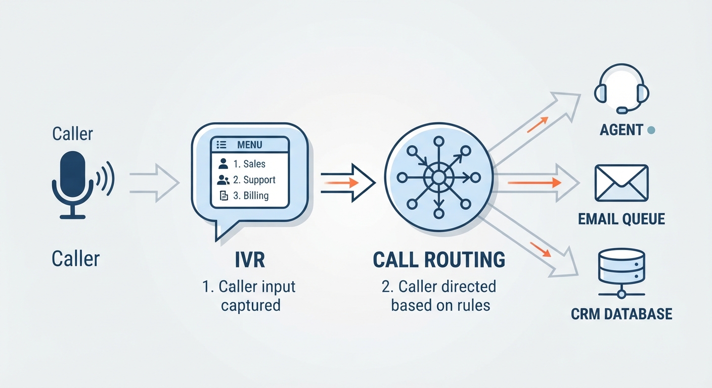 What is the difference between call routing and IVR?